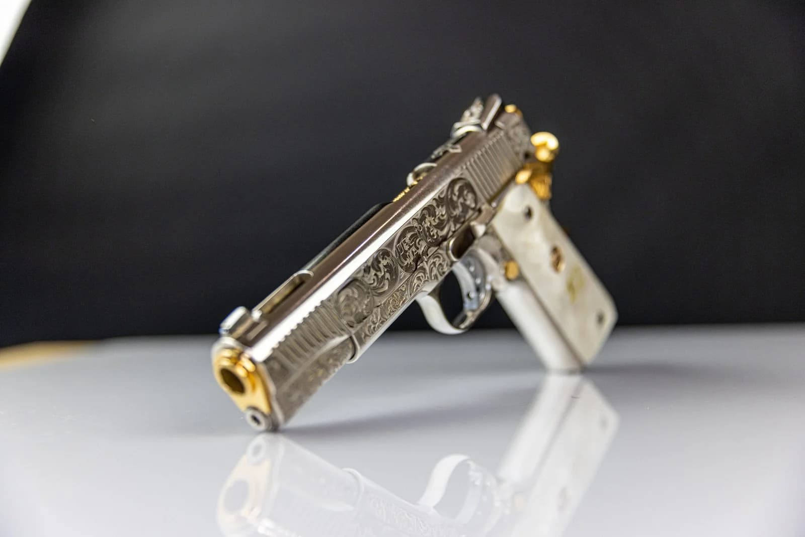 Laser Engraved 1911's custom work example 10 - Professional firearm customization by 365 Weapons