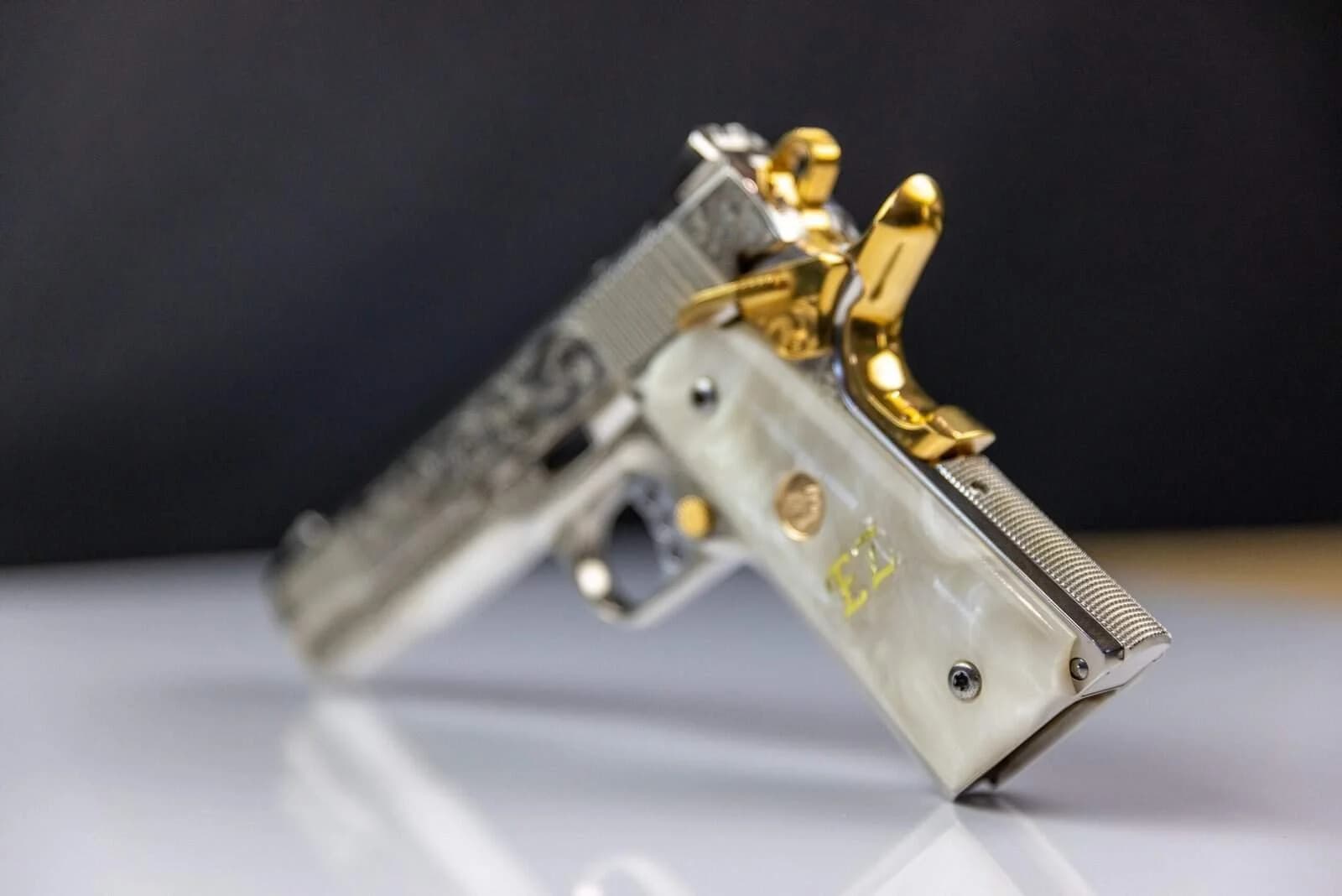 Laser Engraved 1911's custom work example 12 - Professional firearm customization by 365 Weapons