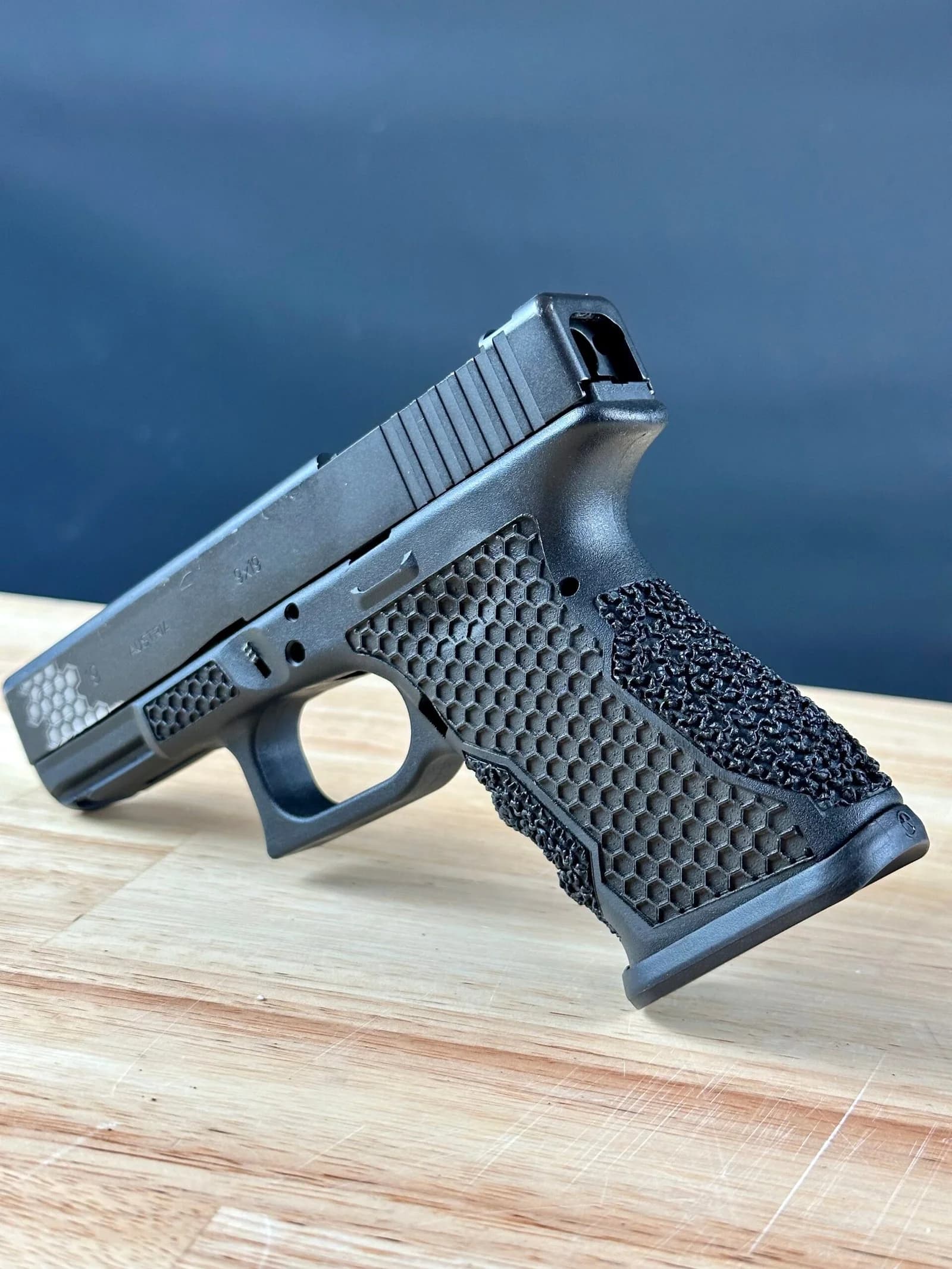 Laser & Hybrid Stippling custom work example 12 - Professional firearm customization by 365 Weapons
