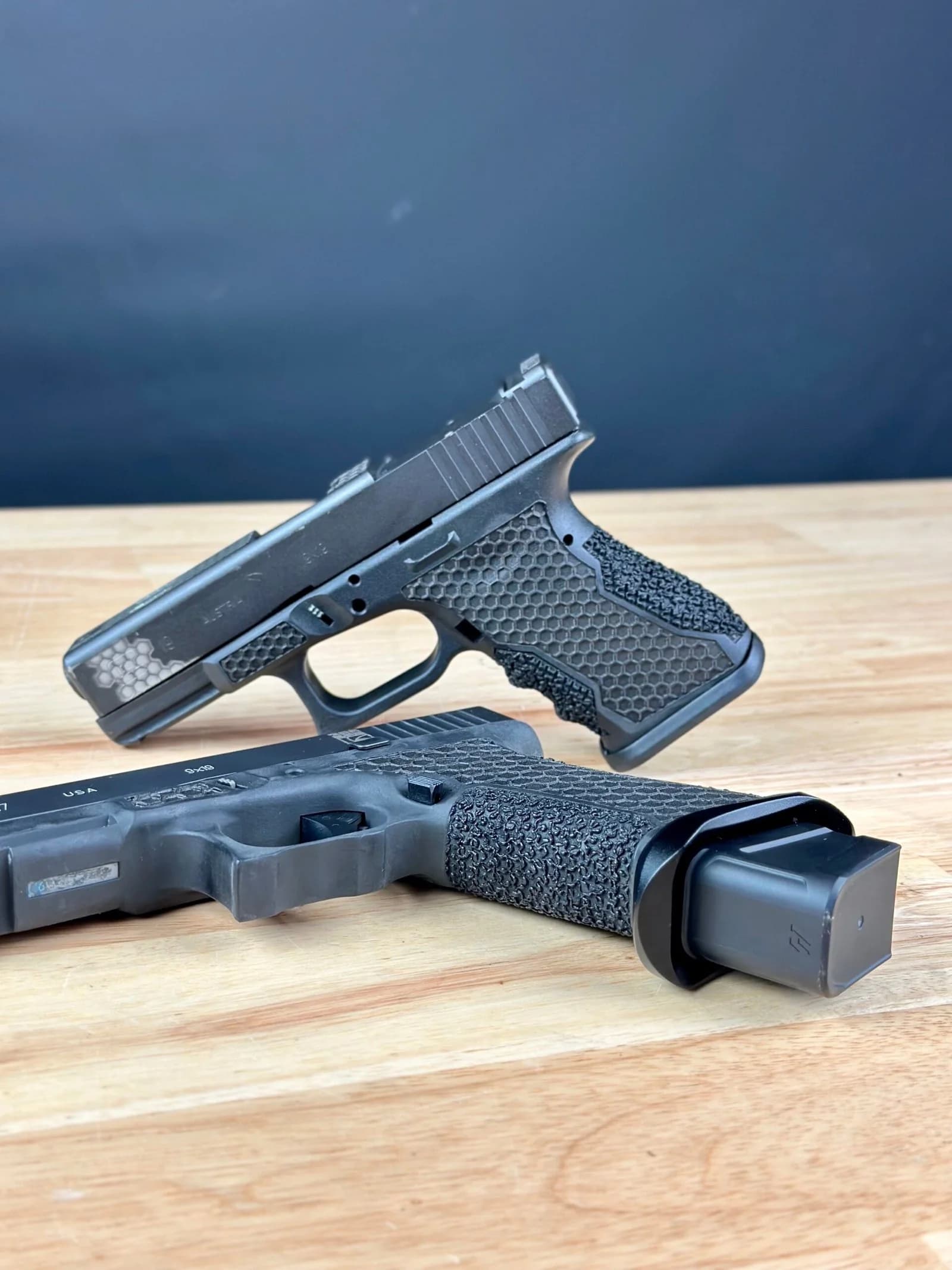 Laser & Hybrid Stippling custom work example 16 - Professional firearm customization by 365 Weapons