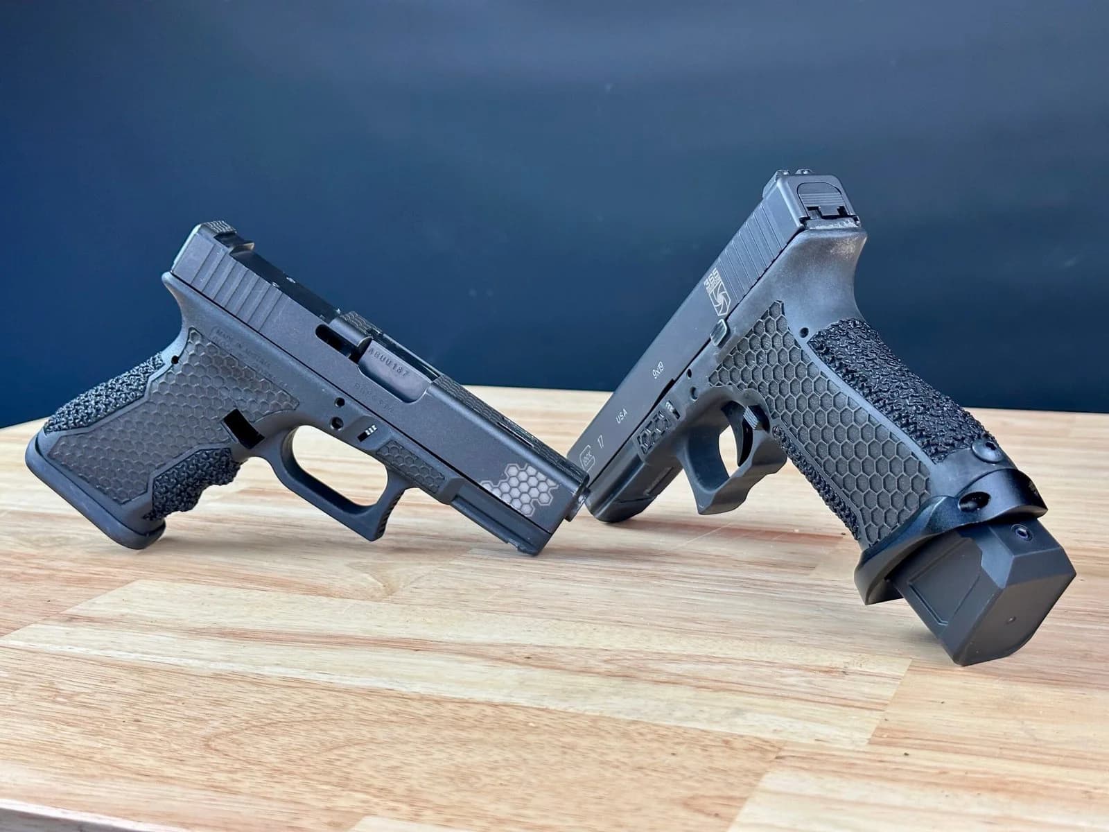 Laser & Hybrid Stippling custom work example 18 - Professional firearm customization by 365 Weapons