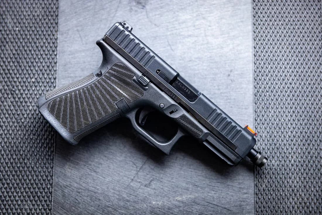 Laser & Hybrid Stippling custom work example 7 - Professional firearm customization by 365 Weapons