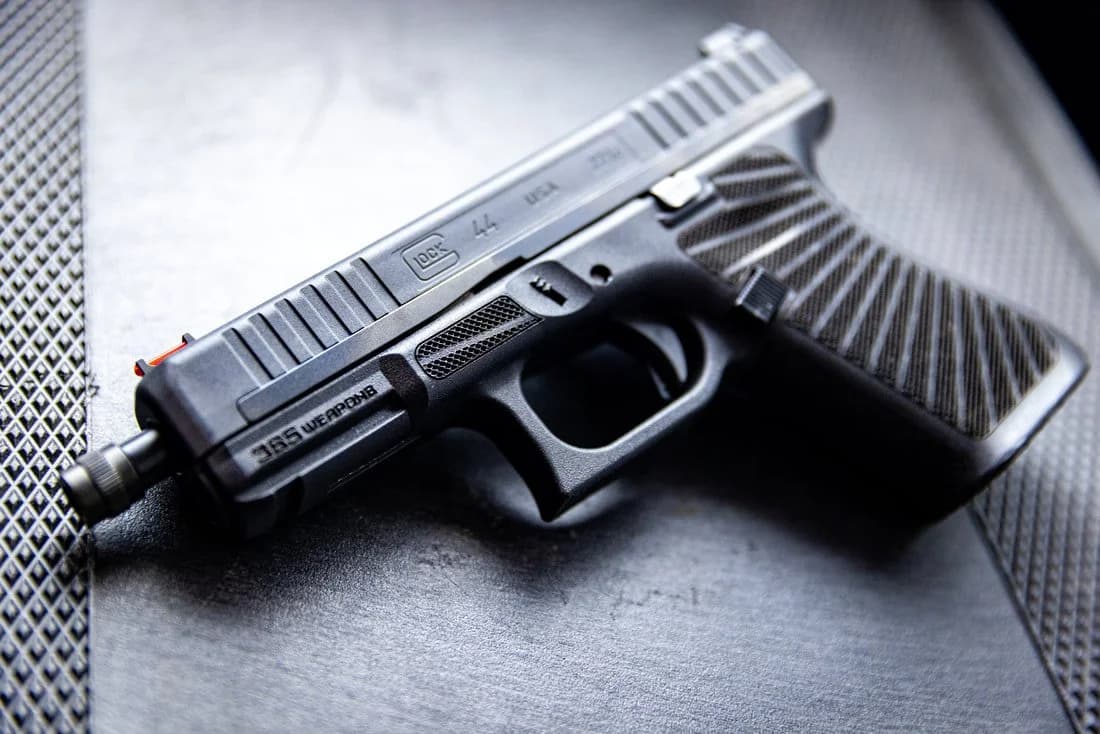 Laser & Hybrid Stippling custom work example 9 - Professional firearm customization by 365 Weapons