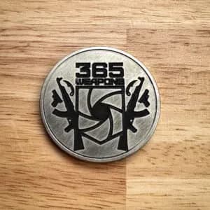 365 Weapons custom EDC challenge coin - official merchandise