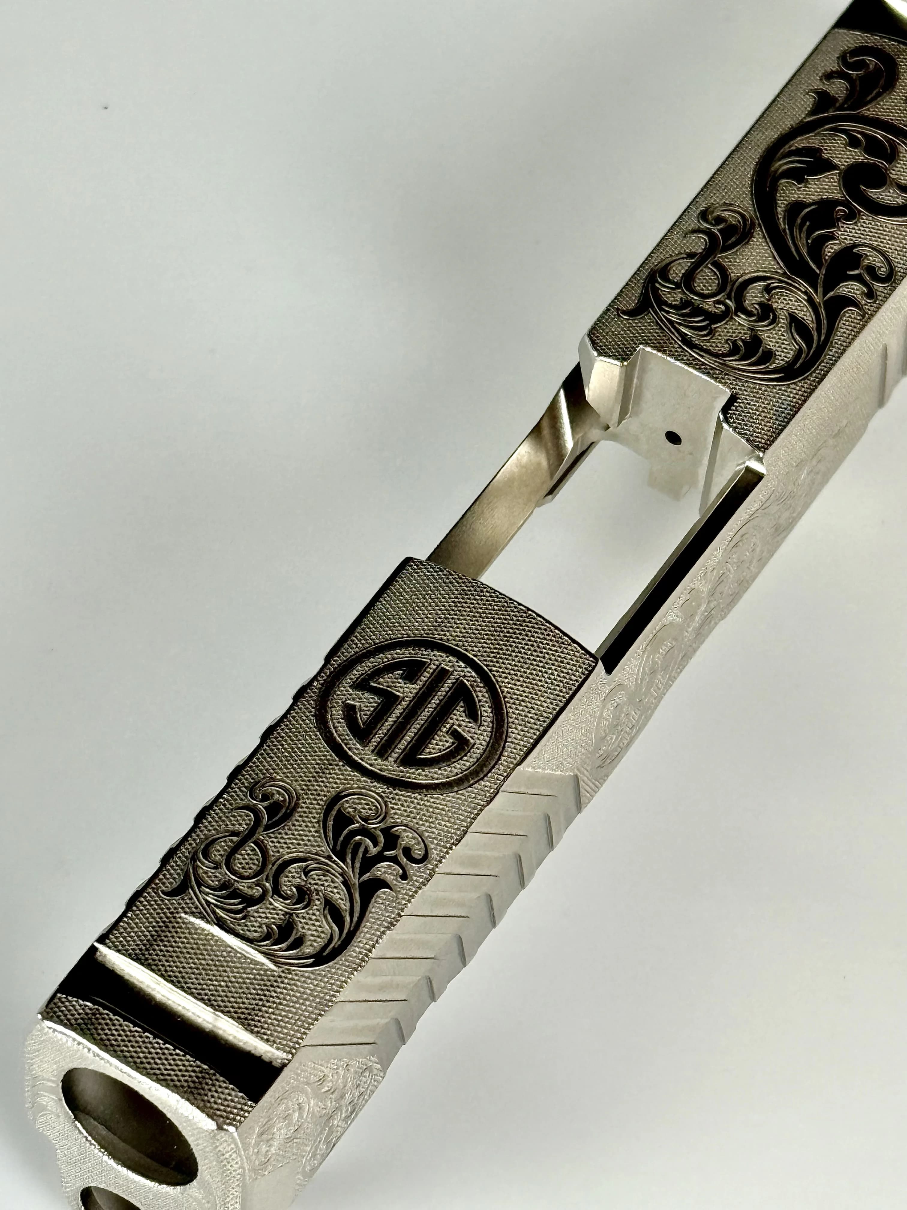 Glock Slide Engraving custom work example 16 - Professional firearm customization by 365 Weapons