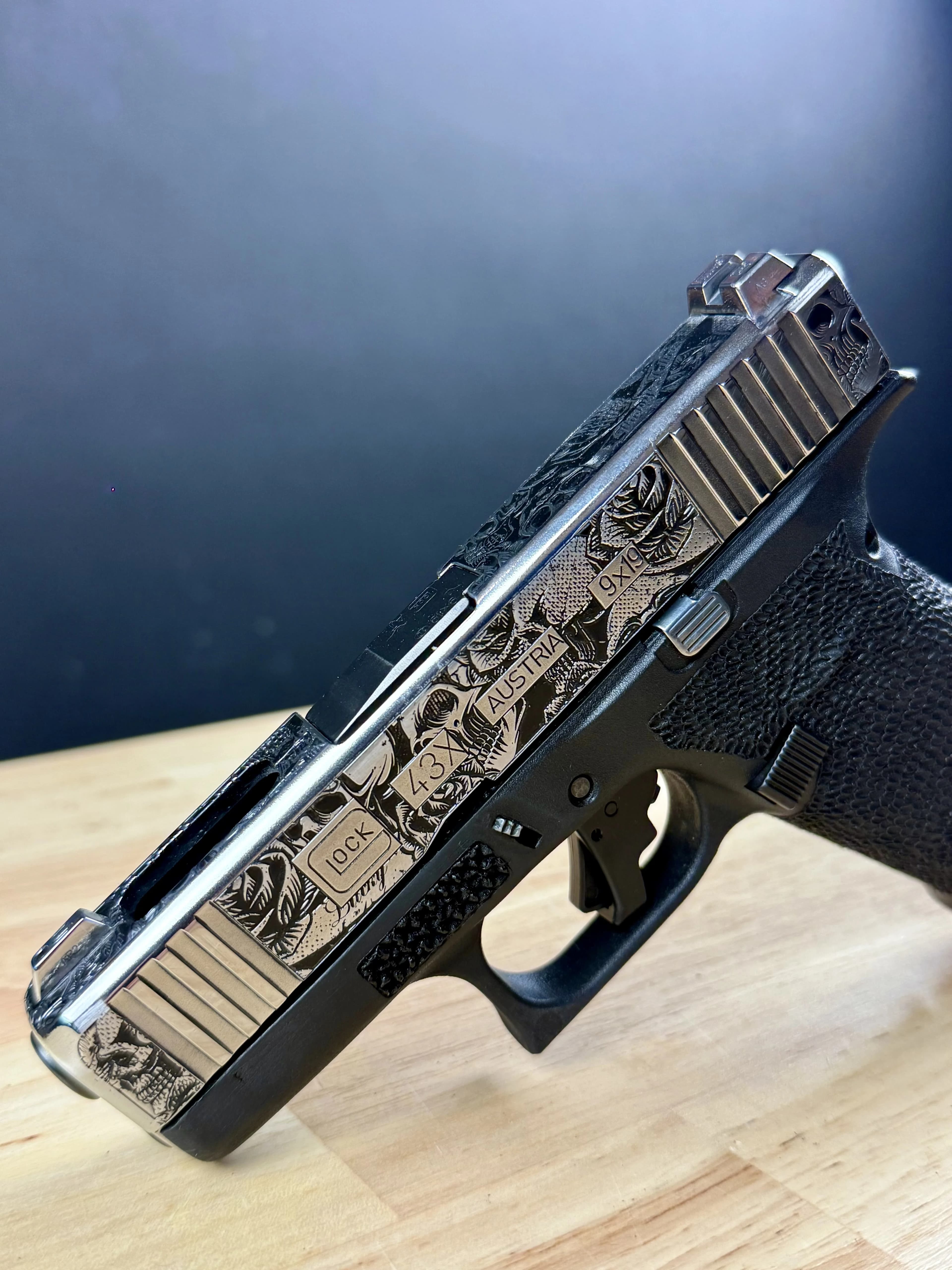 Glock Slide Engraving custom work example 20 - Professional firearm customization by 365 Weapons