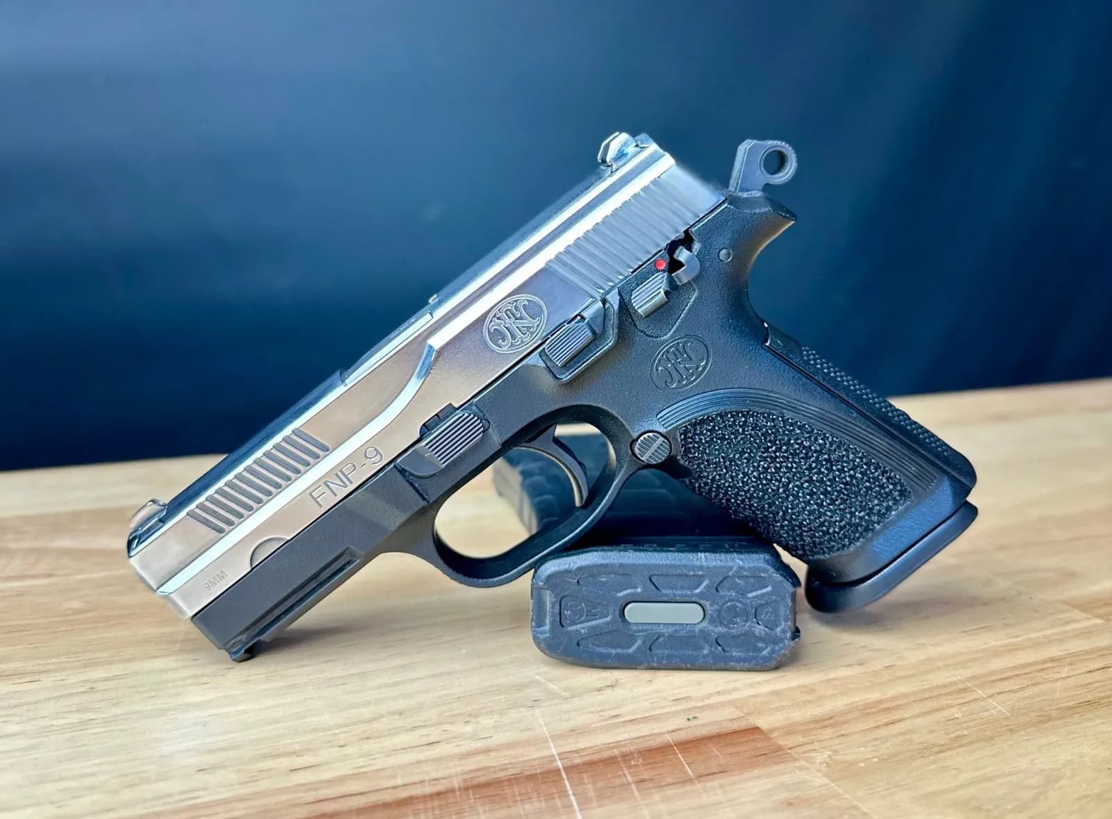 Mirror-polished pistol slide showing professional high-polish finish - 365 Weapons