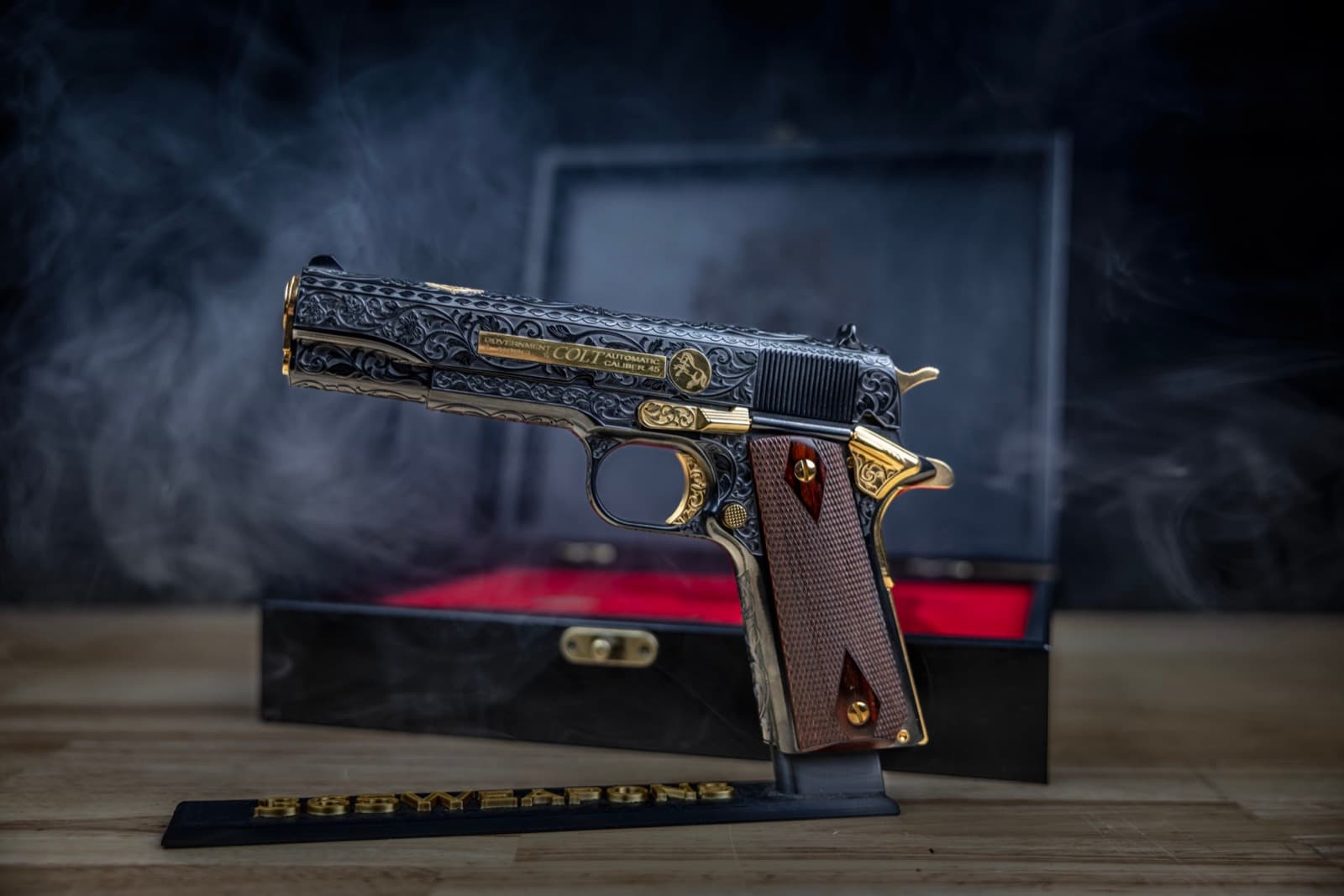 24k gold plated 1911 with display box