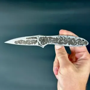 Custom laser engraved fixed blade knife - 365 Weapons